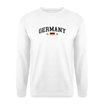 Germany mit Flagge - Unisex Pullover - Weiß - Vorne