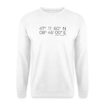Coordonnées Pfäffikon SZ Zurich - Sweat-shirt Unisexe - blanc - Devant