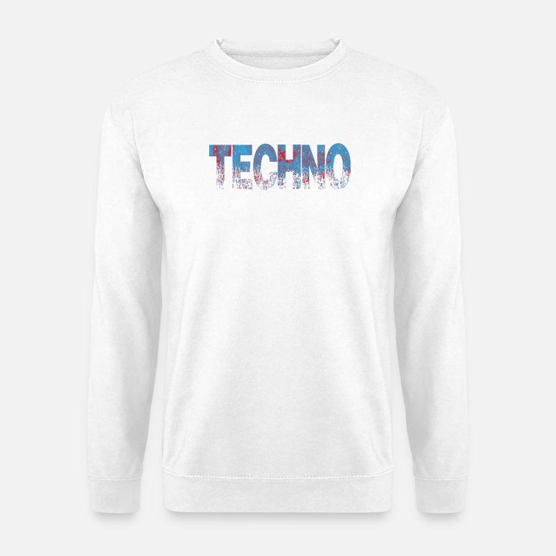 Techno Texte en difficulté Art - Sweat-shirt Unisexe - blanc