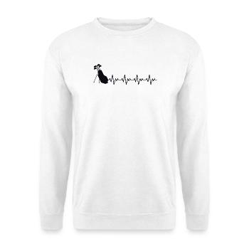 Golfeur Golfeur Golf Golf Sac de golf ECG Battement de cœur - Sweat-shirt Unisexe - blanc - Devant