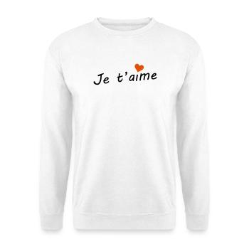 Je t'aime  - Sweat-shirt Unisexe - blanc - Devant
