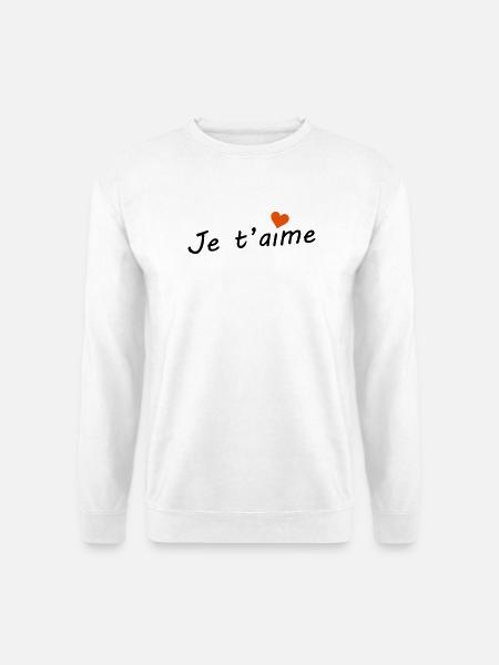 Je t'aime - Sweat-shirt Unisexe - blanc