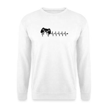 Gaming Controller Heartbeat - Unisex Sweatshirt - white - Front
