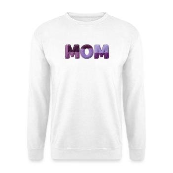 Mom Patchwork FontTypography Purple Statement - Unisex Sweatshirt - white - Front