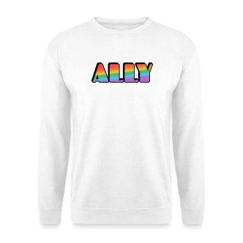Ally Rainbow Letters - Unisex Sweatshirt - white - Front