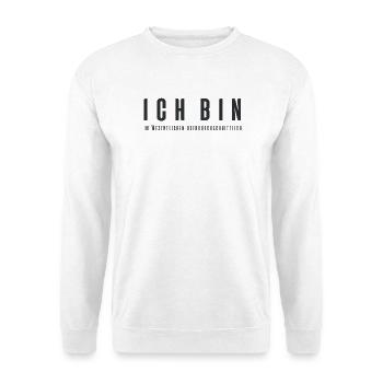Ich bin im Wesentlichen überdurchschnittlich - Unisex Pullover - Weiß - Vorne