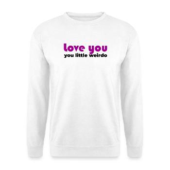 T’aime, un vrai type audacieux - Sweat-shirt Unisexe - blanc - Devant