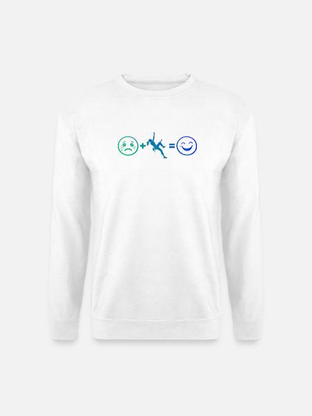 Geschenkidee für eine Bouldererin mit Felsklettern - Unisex Pullover - Weiß