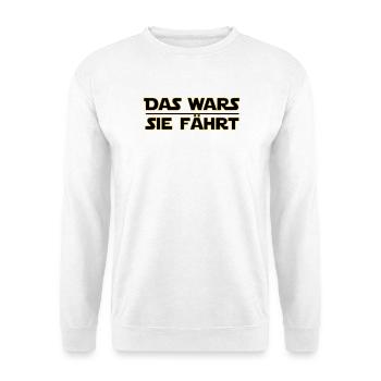 Das Wars Sie Fährt - Statement - Motiv - Unisex Pullover - Weiß - Vorne - Alina (178cm) & Michal (187cm)