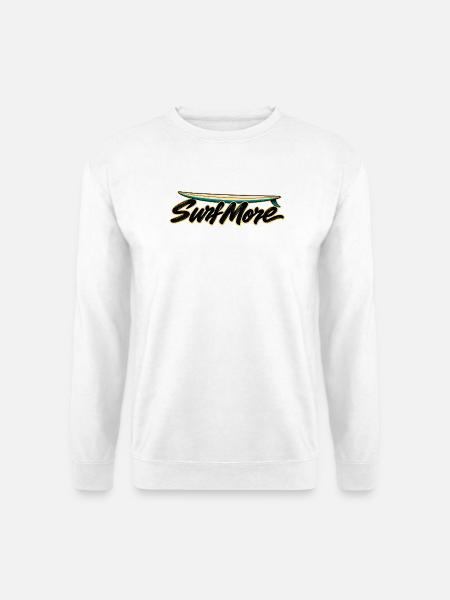 Surf More – Noserider Classic - Unisex Pullover - Weiß