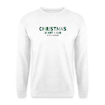 Christmas Is Not a Bug – It's a Feature - Unisex Pullover - Weiß - Vorne - Alina (178cm) & Michal (187cm)