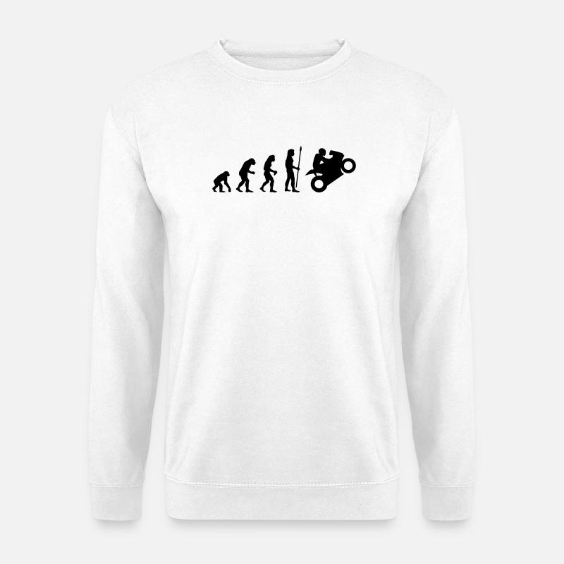 evolution_biker - Sweat-shirt Unisexe - blanc