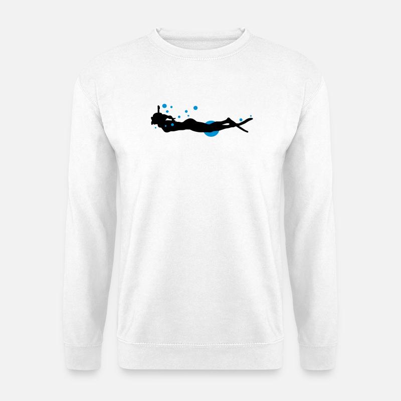 Taucherin - Unisex Pullover - Weiß