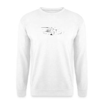 fast cars legend oldschool classics sketch Autos - Unisex Pullover - Weiß - Vorne