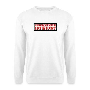 STEMPEL Jeder Mensch ist Kunst - Unisex Pullover - Weiß - Vorne