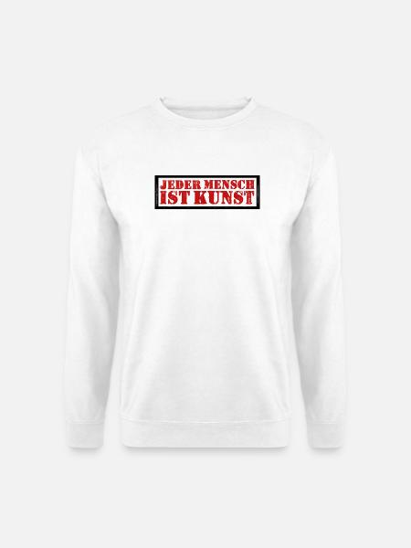 STEMPEL Jeder Mensch ist Kunst - Unisex Pullover - Weiß