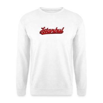 Lettrage d’Istanbul souligné en rouge - Sweat-shirt Unisexe - blanc - Devant