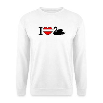 Ich liebe meinen schwarzen Schwan - Unisex Pullover - Weiß - Vorne