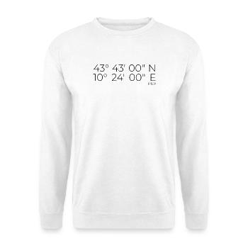 Coordinates: Pisa, Italy - Unisex Sweatshirt - white - Front