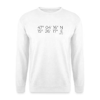 coordinates Graz, Austria - Unisex Sweatshirt - white - Front