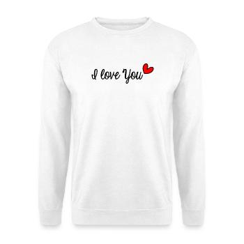 ICH LIEBE DICH. LIEBE. PAAR. GERADE VERHEIRATET. Junggesellinnenabschied - Unisex Pullover - Weiß - Vorne