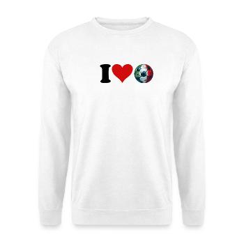 Ich liebe den italienischen Fußball - Unisex Pullover - Weiß - Vorne
