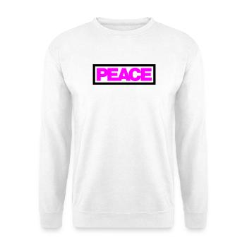 Typo PEACE Kontur 2C - Unisex Pullover - Weiß - Vorne