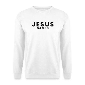 Jesus saves - christian design - Unisex Sweatshirt - white - Front