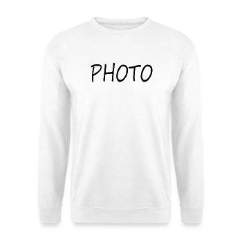 Photo Schriftzug Foto Bild - Unisex Pullover - Weiß - Vorne