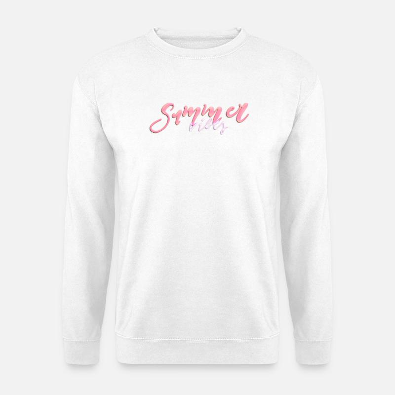 Summer Vibes – Neon Handlettering - Unisex Pullover - Weiß