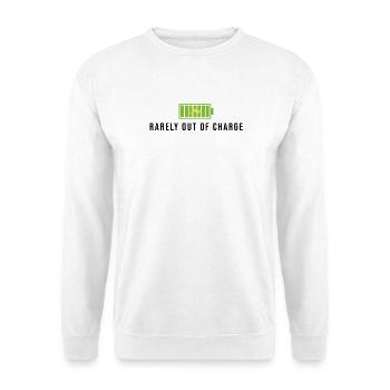 rarely out off charge e bike akku - Unisex Pullover - Weiß - Vorne