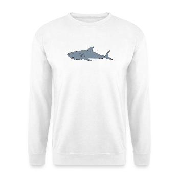 Hai Lazy Schlafkostüm Lustiger Meeresliebhaber - Unisex Pullover - Weiß - Vorne