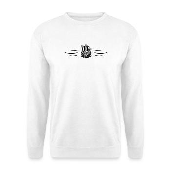 Drachenboot Wikinger Wikingerschiff - Unisex Pullover - Weiß - Vorne