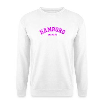 Hamburg Germany Vintage College Style - Unisex Sweatshirt - white - Front