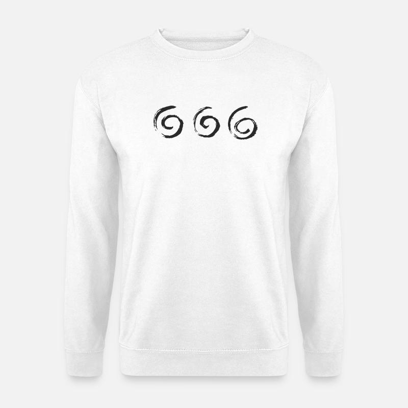 Dreifache Pinselkreise - Unisex Pullover - Weiß