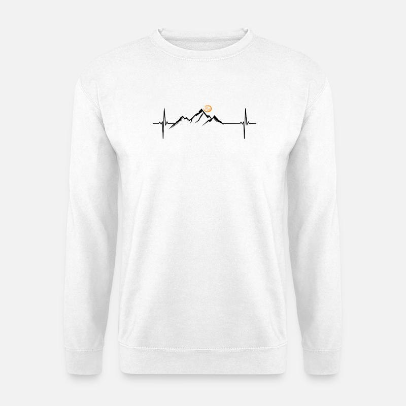 Mountains Mountain Heartbeat Gift Nature Conservation - Unisex Sweatshirt - white
