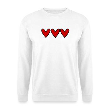 HEART. DAD. MOM. NOEL. CHRISTMAS. Bachelorette party. BEBE. CHILD. - Unisex Sweatshirt - white - Front