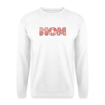 Mom Patchwork Blumen Muster Geschenk - Unisex Pullover - Weiß - Vorne