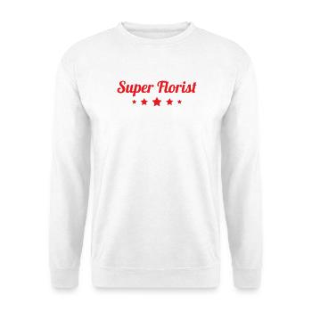 Super Fleuriste élégant calligraphie rouge - Sweat-shirt Unisexe - blanc - Devant