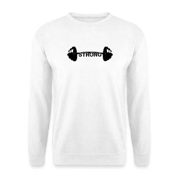 Salle de sport avec haltères forts - Sweat-shirt Unisexe - blanc - Devant