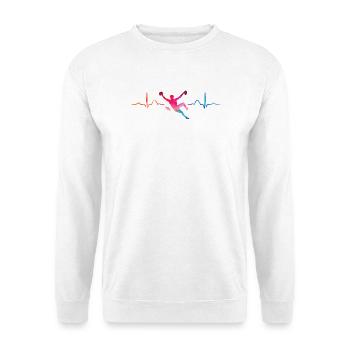 Boulderer heartbeat Bouldering Bouldering - Unisex Sweatshirt - white - Front