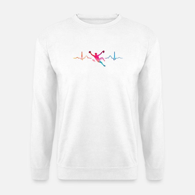 Boulderer heartbeat Bouldering Bouldering - Unisex Sweatshirt - white