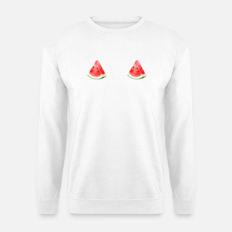 Pastèque pastèque  - Sweat-shirt Unisexe - blanc