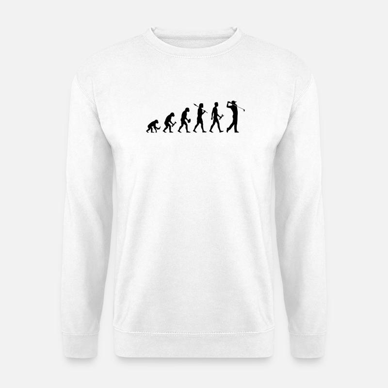 Evolution Golfspieler Golf - Unisex Pullover - Weiß