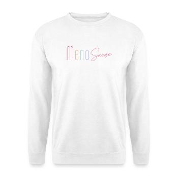Meno Sause - Unisex Pullover - Weiß - Vorne - Alina (178cm) & Michal (187cm)