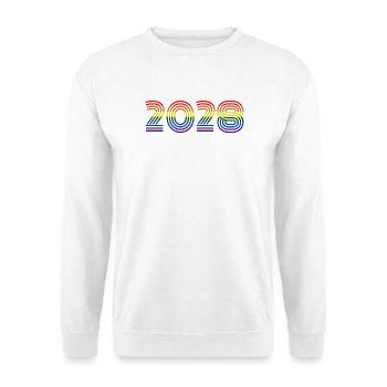 Rainbow 2028 - Unisex Pullover - Weiß - Vorne - Alina (178cm) & Michal (187cm)