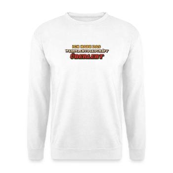 Weihnachtsgeschäft überlebt - Einzelhandel - Unisex Pullover - Weiß - Vorne - Alina (178cm) & Michal (187cm)