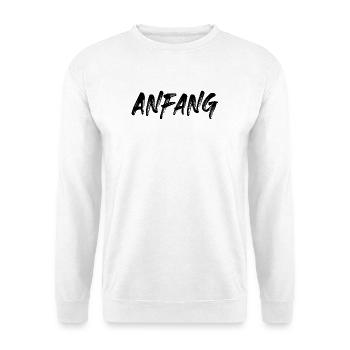 Anfang - Unisex Pullover - Weiß - Vorne - Alina (178cm) & Michal (187cm)