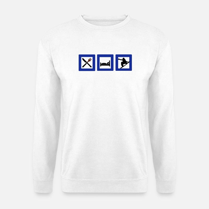 snowboard - Unisex Pullover - Weiß
