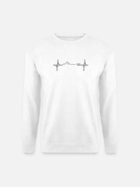 Swimmer's heartbeat - Unisex Sweatshirt - white